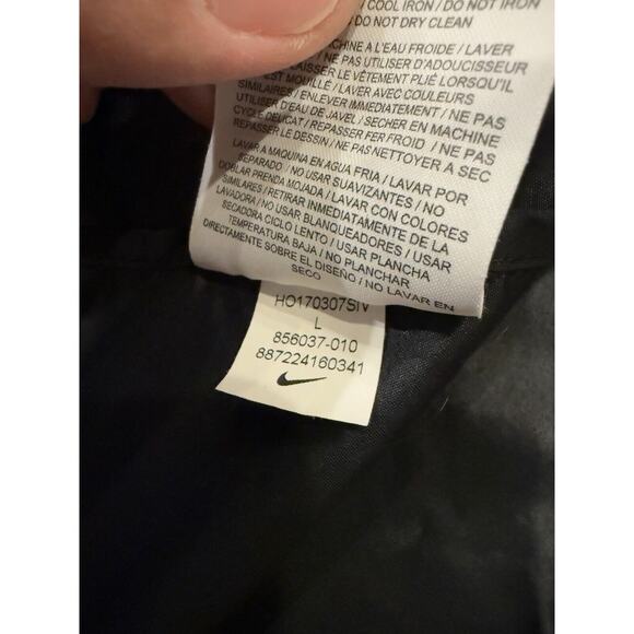 Nike Womens Black Gray Windrunner Chambray Hooded Full Zip Jacket L 856037-010 - Picture 8 of 10